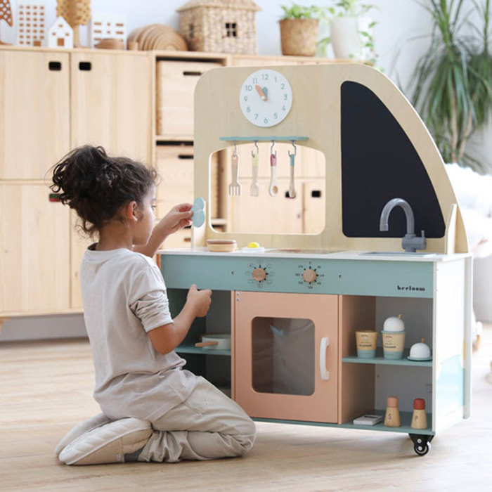Cocina de juguete FOODIE TRUCK cocinita infantil con accesorios madera