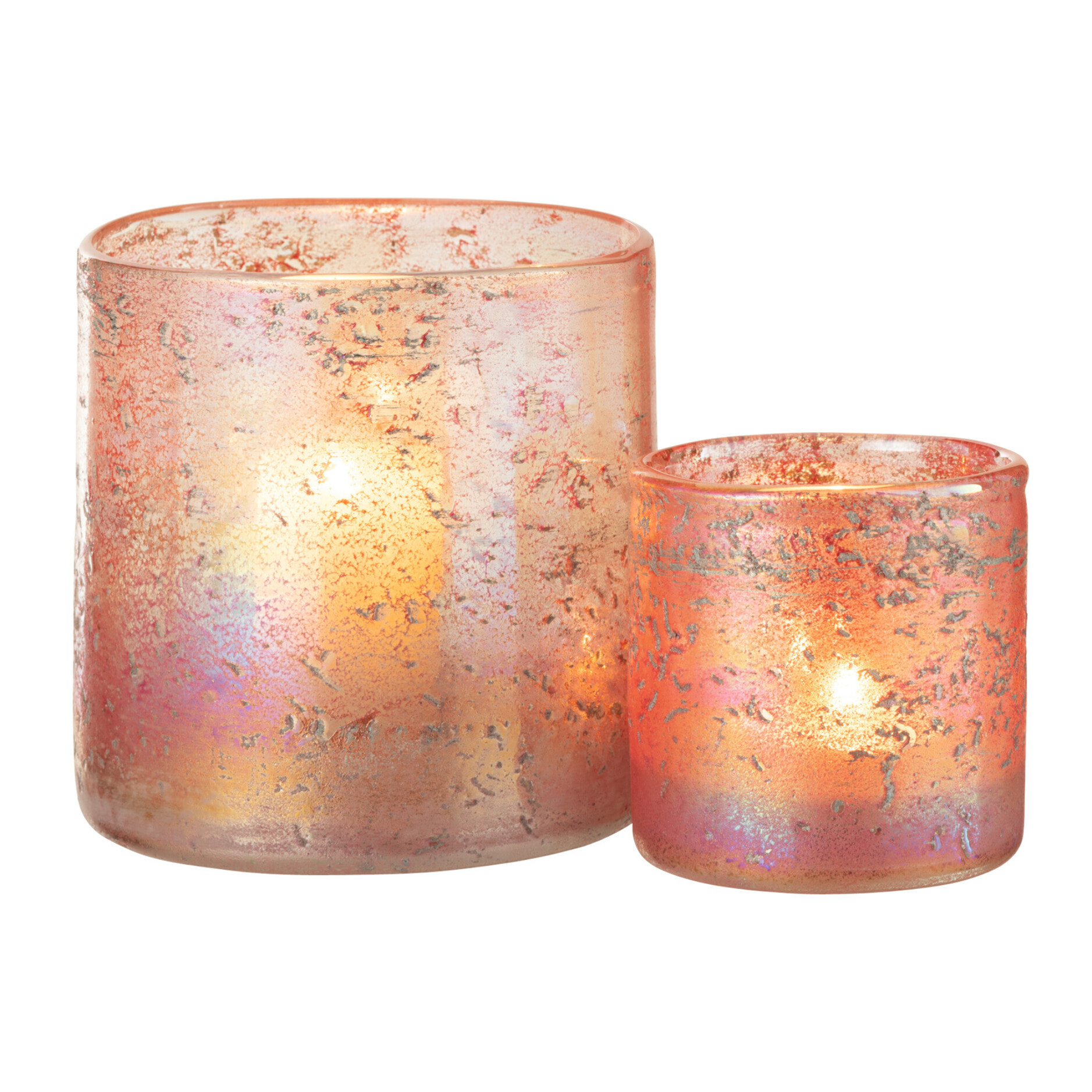 J-Line photophore - verre - rose - medium