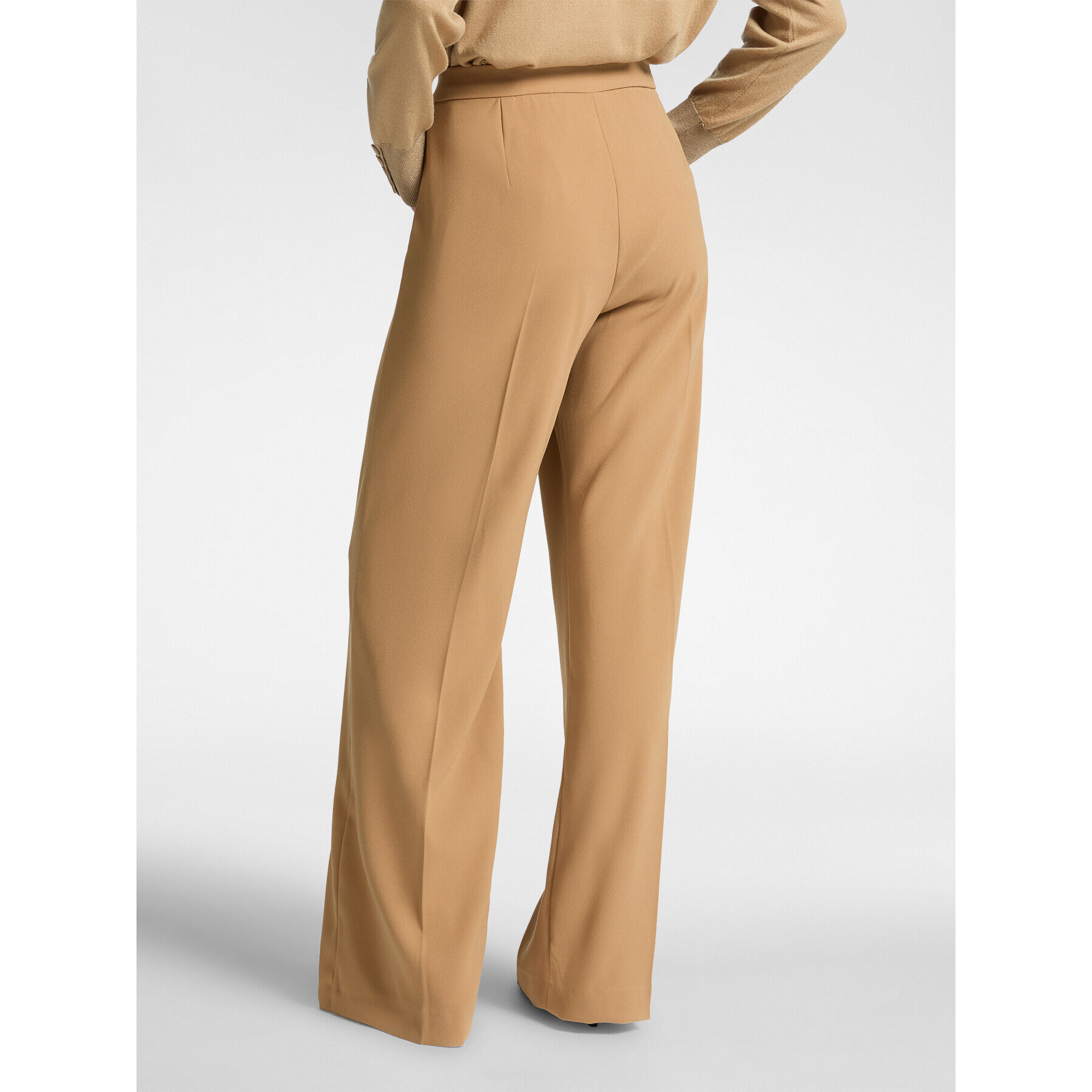 Elena Mirò - Pantalones de tejido crepé elástico - Beige