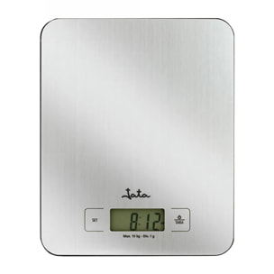 Báscula de cocina JATA 719 HASTA 15 Kg. De acero inoxidable. Alta precisión. Con visor LCD