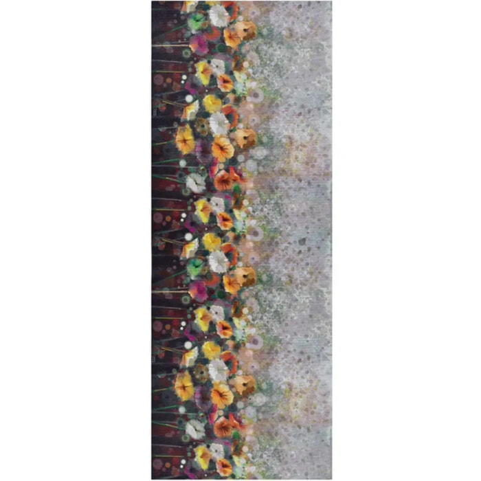 RICCI Alfombra vinílica de cocina diseños con flores en multicolor, varias medidas disponibles.