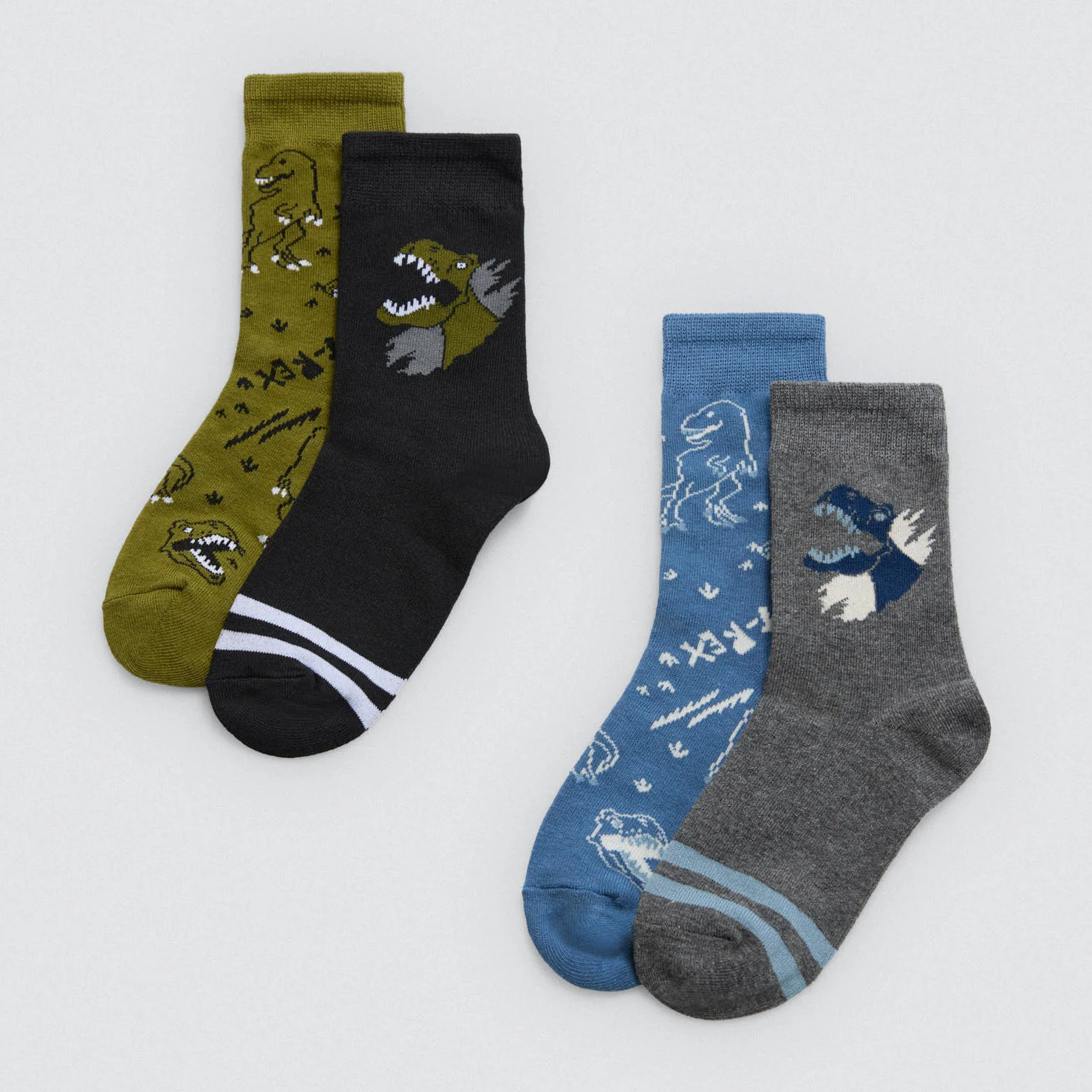 Confezione da 4 calzini per bambini stampati Roar