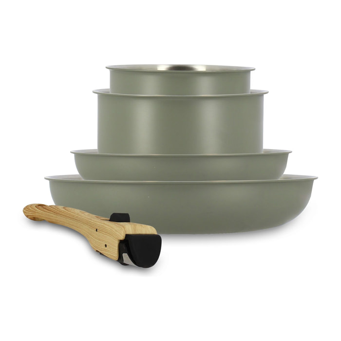 Batterie de cuisine 5 pièces en acier inoxydable - tous feux EASYNOX