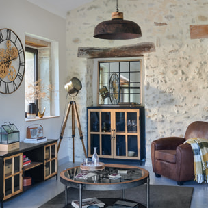 Suspension "Prao" grise - métal D57 cm