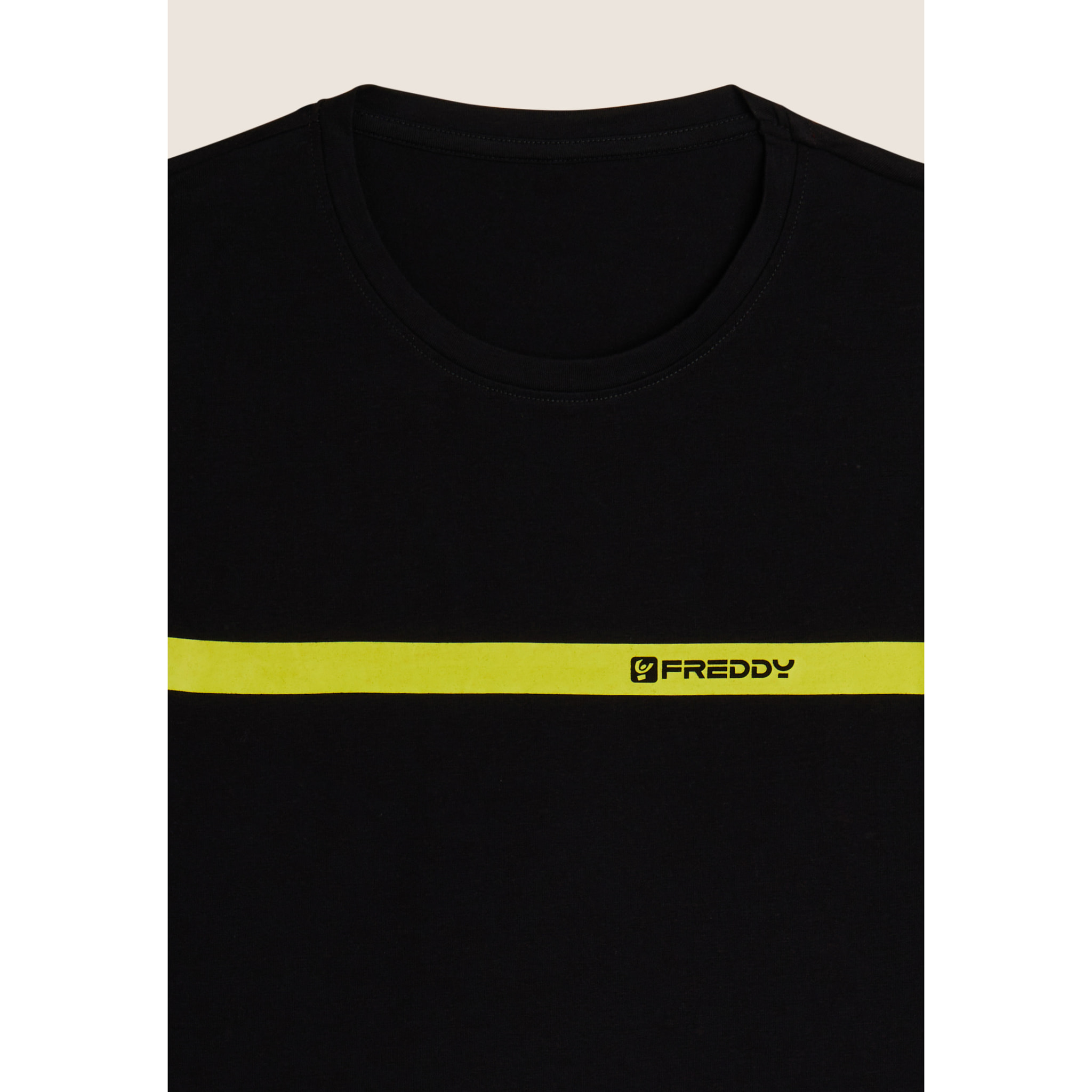T-shirt Uomo con Banda a Contrasto e Logo FREDDY