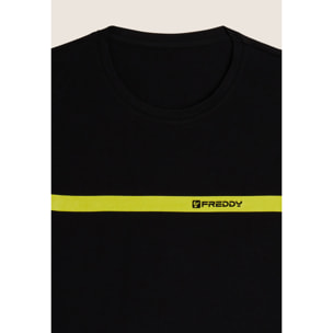 T-shirt Uomo con Banda a Contrasto e Logo FREDDY