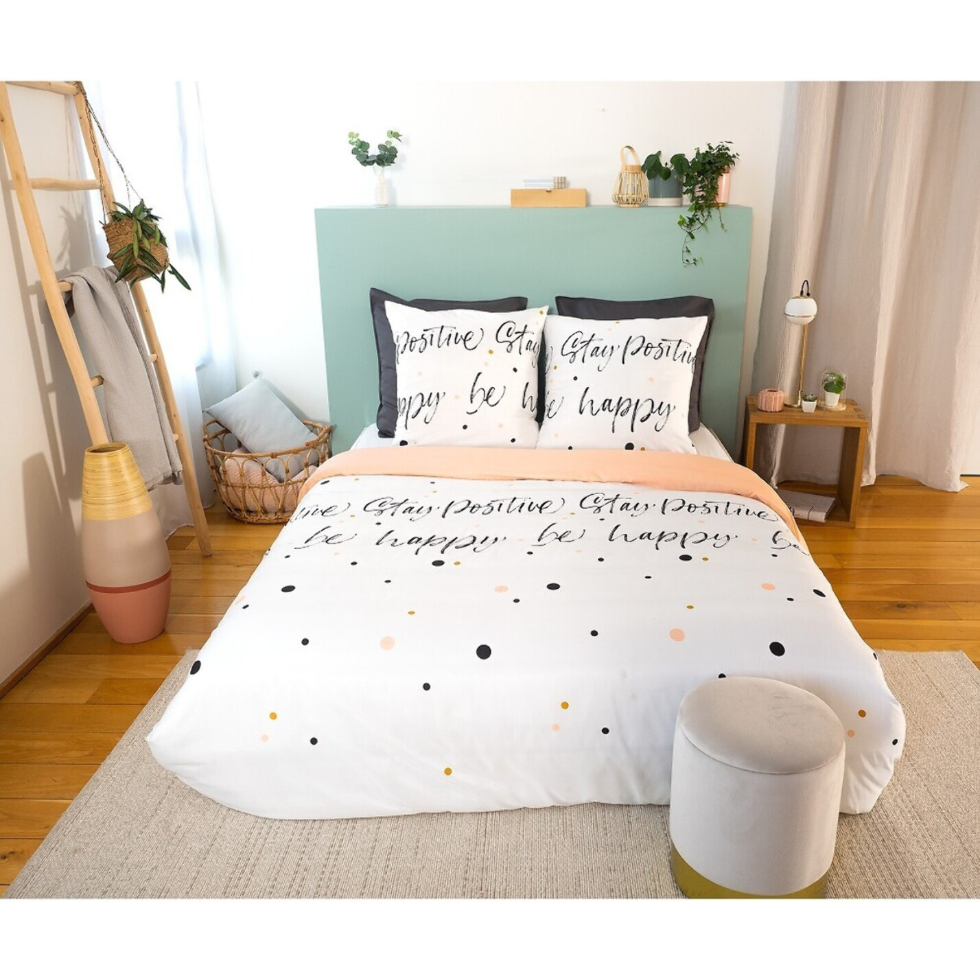 Parure Housse De Couette 100%microfibre 72gsm Positive