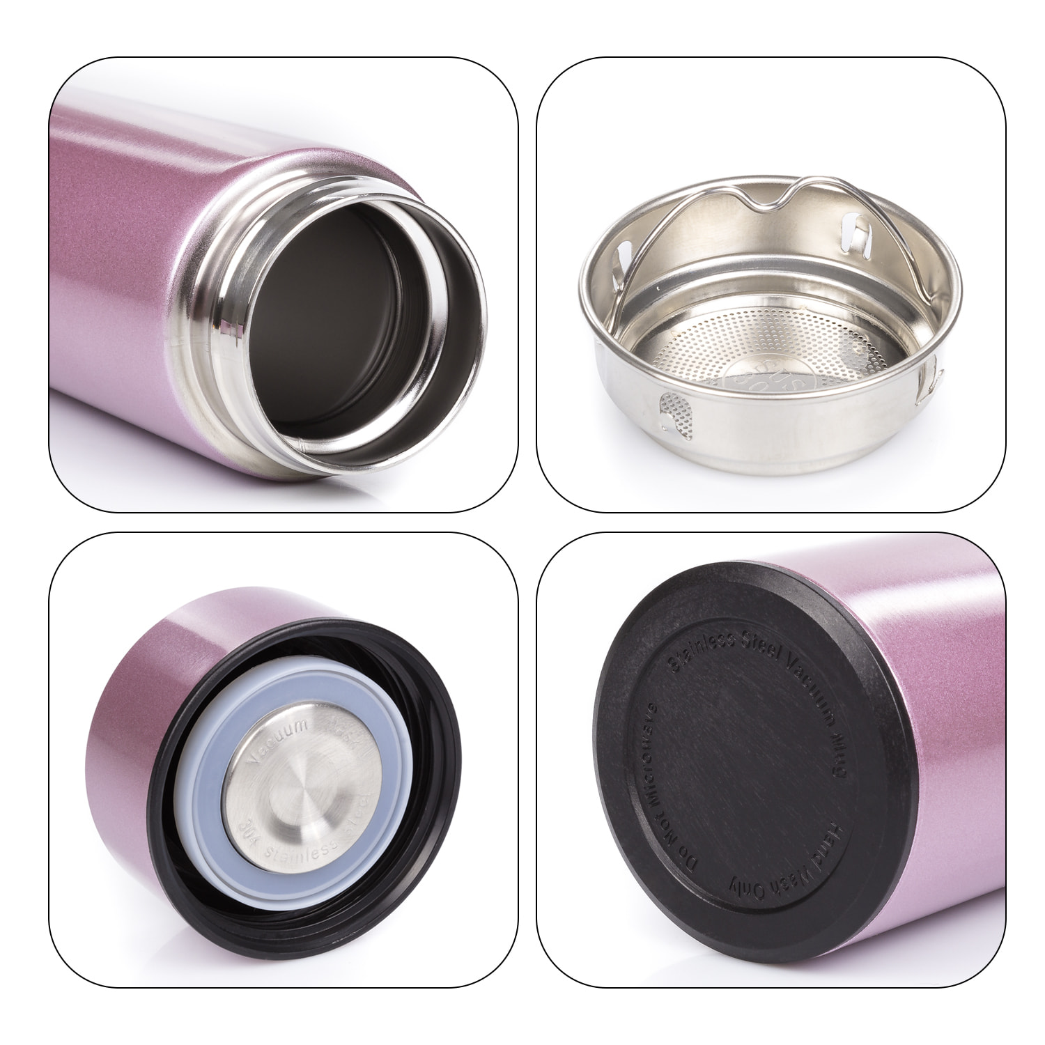 Termo sportivo da 500ml con indicatore di temperatura intelligente. Bottiglia d'acqua isolata sottovuoto, fino a 12 ore di mantenimento del calore.