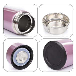 Termo sportivo da 500ml con indicatore di temperatura intelligente. Bottiglia d'acqua isolata sottovuoto, fino a 12 ore di mantenimento del calore.