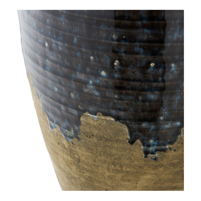 Vaso in ceramica blu scuro Vikasa Home ø27x44,5 cm