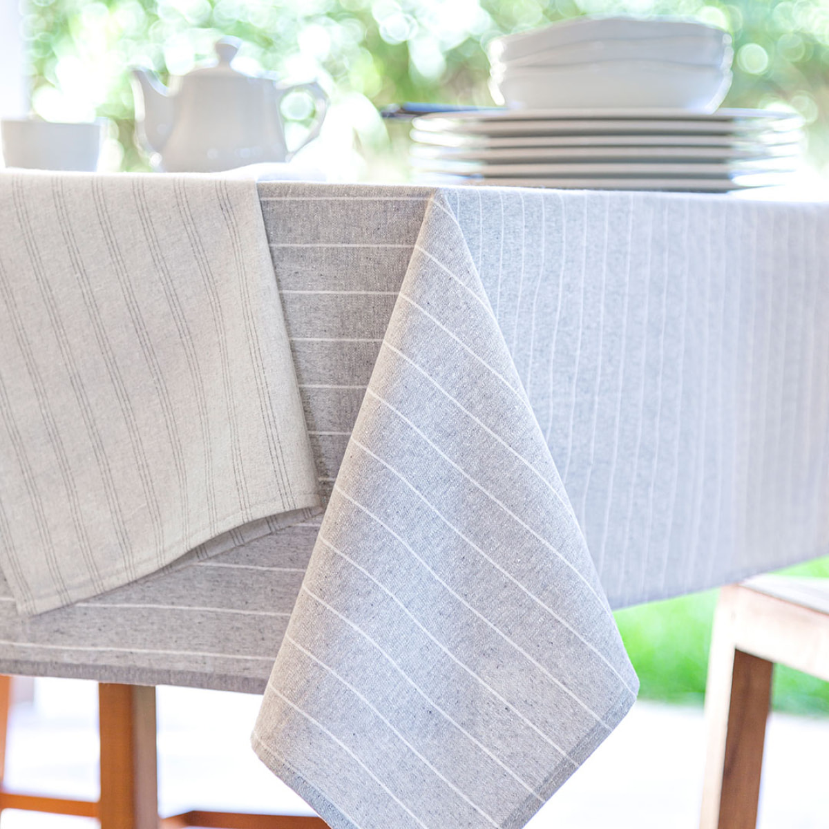 Mantel 100% algodón BAEZA Gris