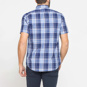 CAMICIA A MANICA CORTA IN COTONE CON FANTASIA
