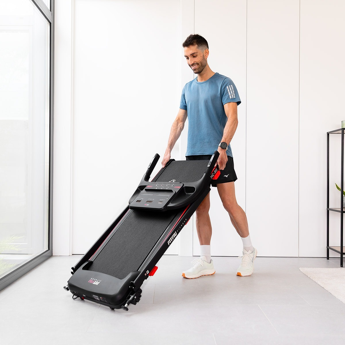 Tapis de course pliable FITFIU jusqu'à 14km/h 1500W 2 niv. inclinaison