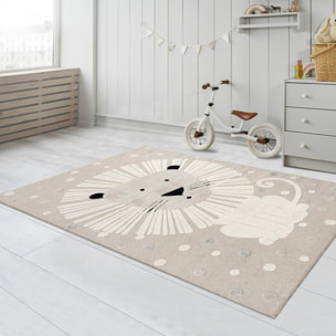 Tapis enfant Lion beige Cure