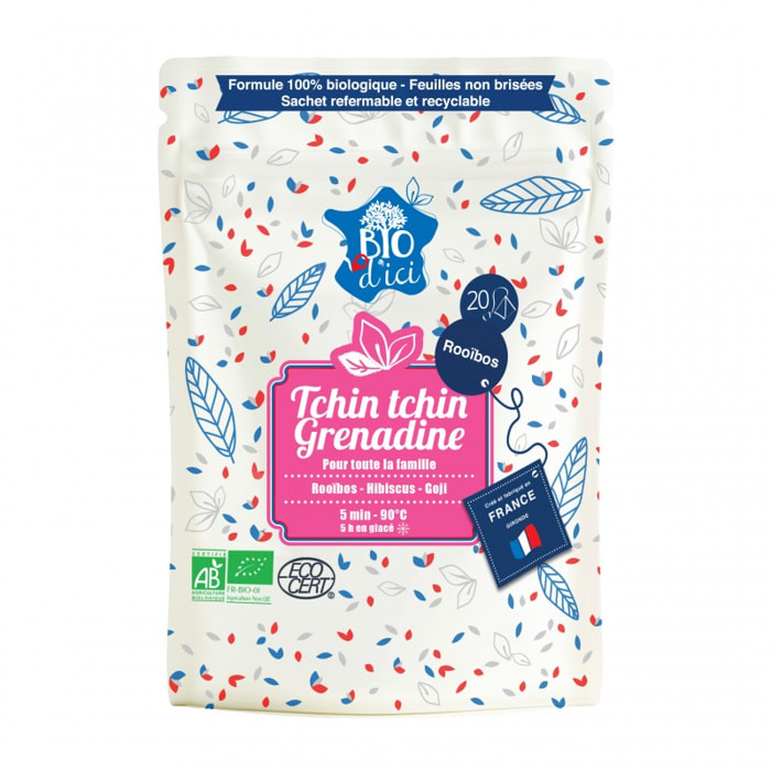 Rooibos Bio Tchin Tchin Grenadine - Infusettes 20x2g