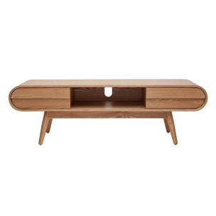 Meuble TV scandinave en bois clair 2 tiroirs L150 cm BALTIK