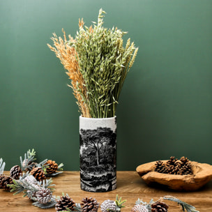 Vase Ceramique Cylindre Black Forest H25cm