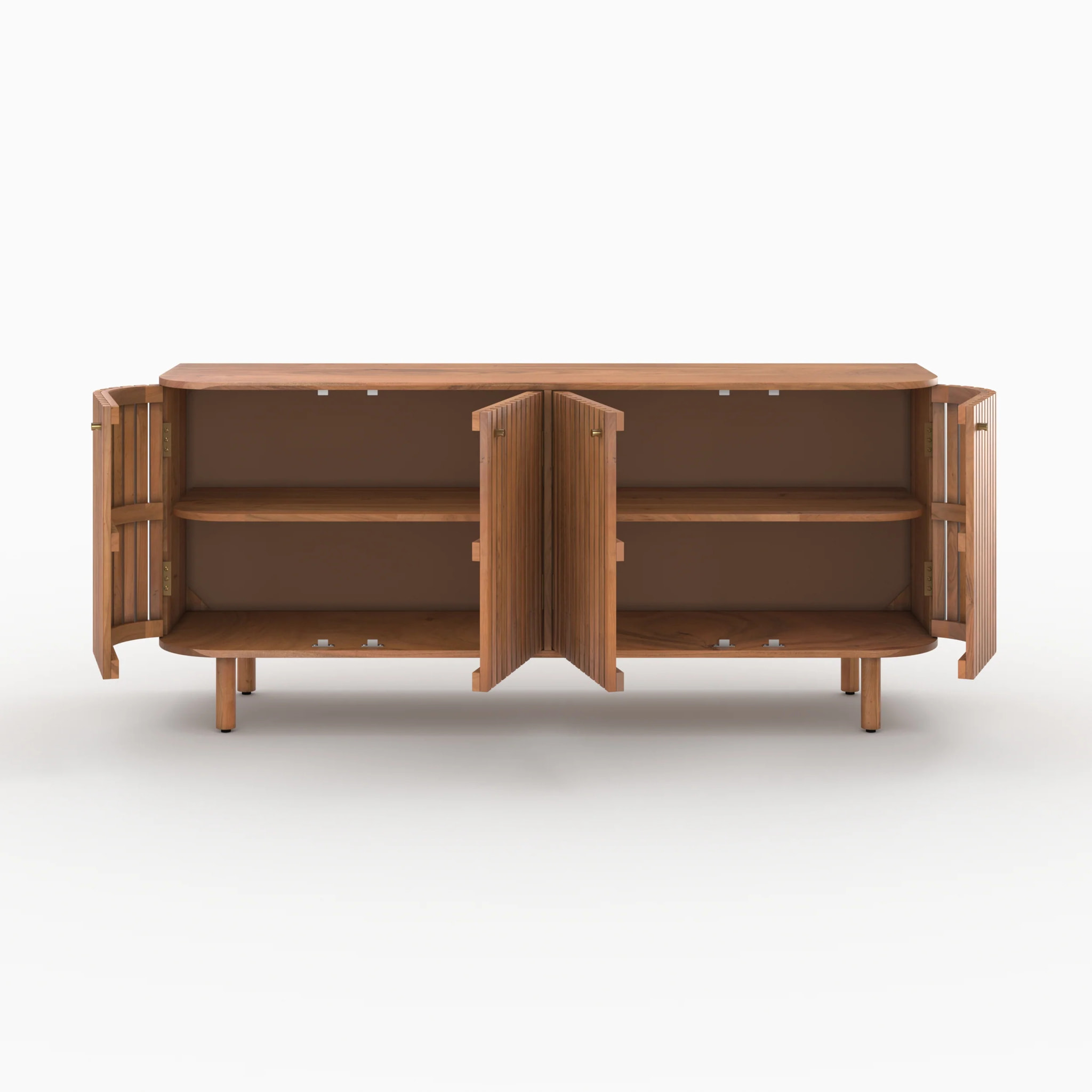 Buffet en bois d'acacia 4 portes - Paola