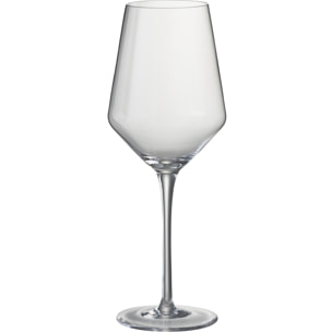 J-Line verre à vin blanc Leo - verre - transparent - 6 pcs