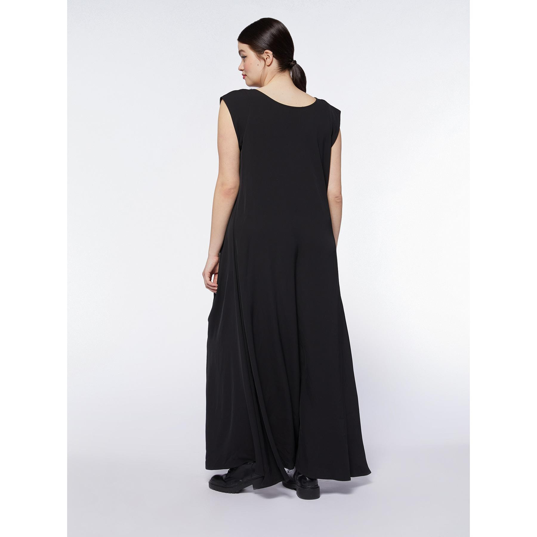 Fiorella Rubino - Vestido largo negro doble look - Negro