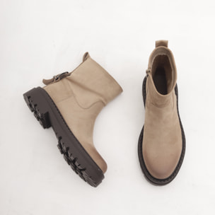 STIVALETTO FIBBIA POSTERIORE TAUPE