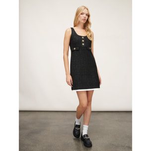 Motivi - Vestido mini de tweed lúrex - Negro