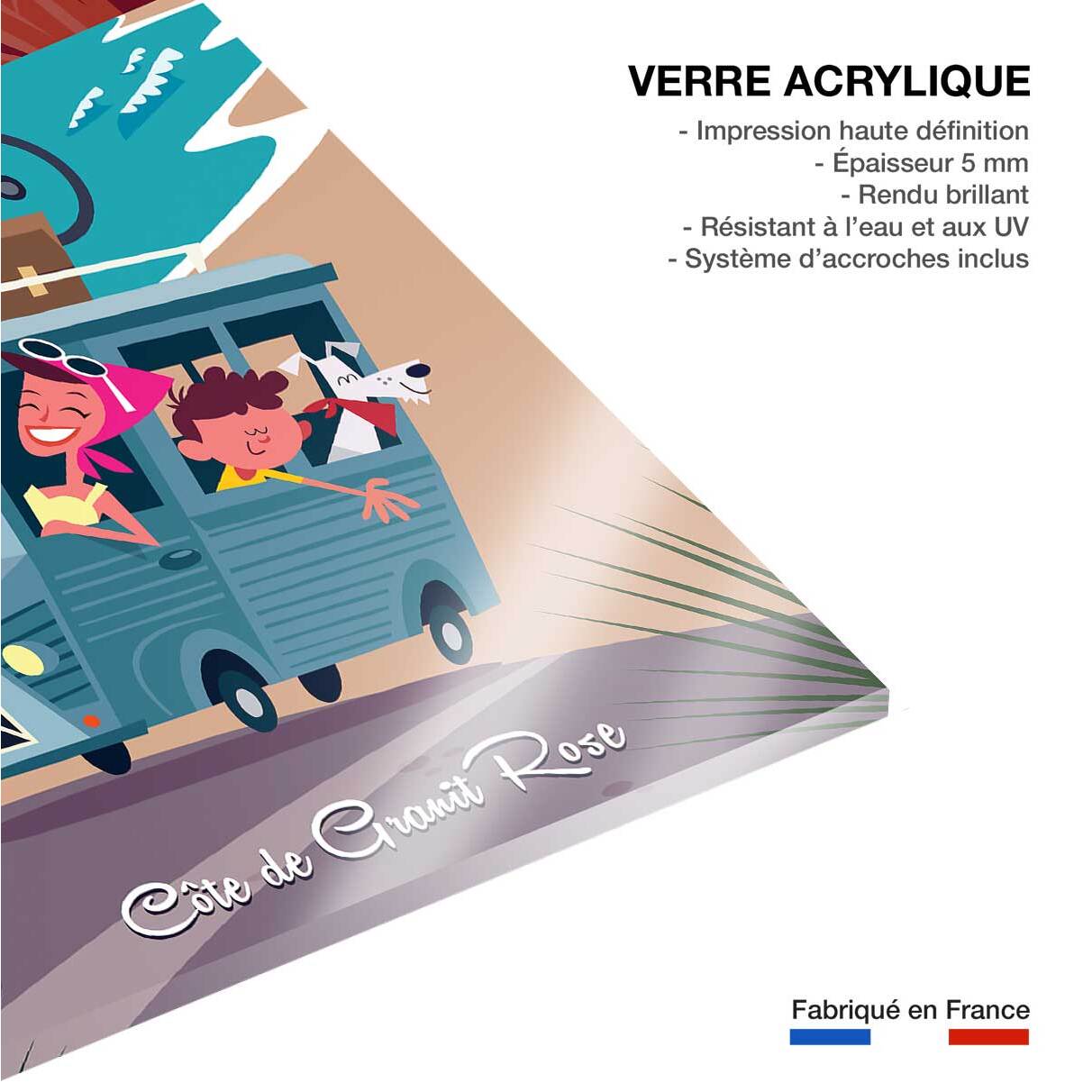Tableau road trip à perros guirec Tableau plexiglas