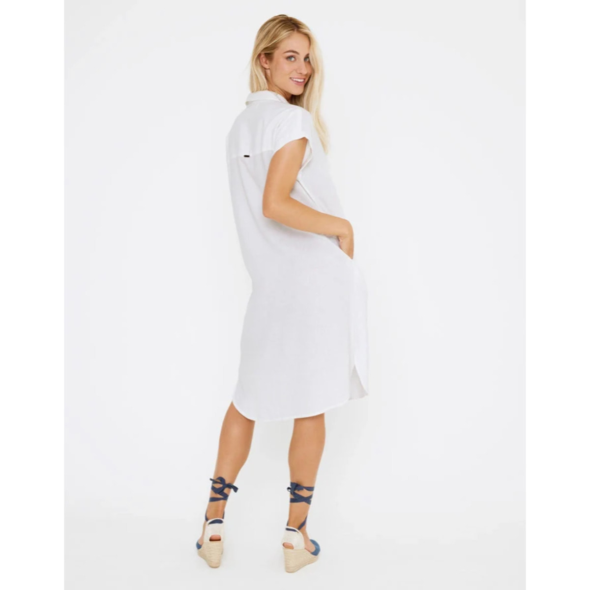 Vestido Midi Lino Blanco - Bayo