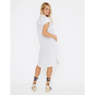 Vestido Midi Lino Blanco - Bayo