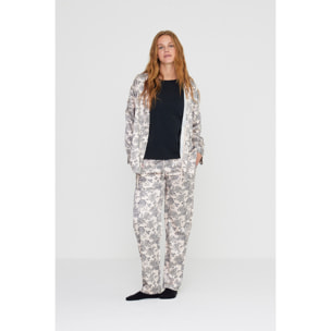 Completo tre pezzi donna lisette in raso e jersey invernale Noidinotte