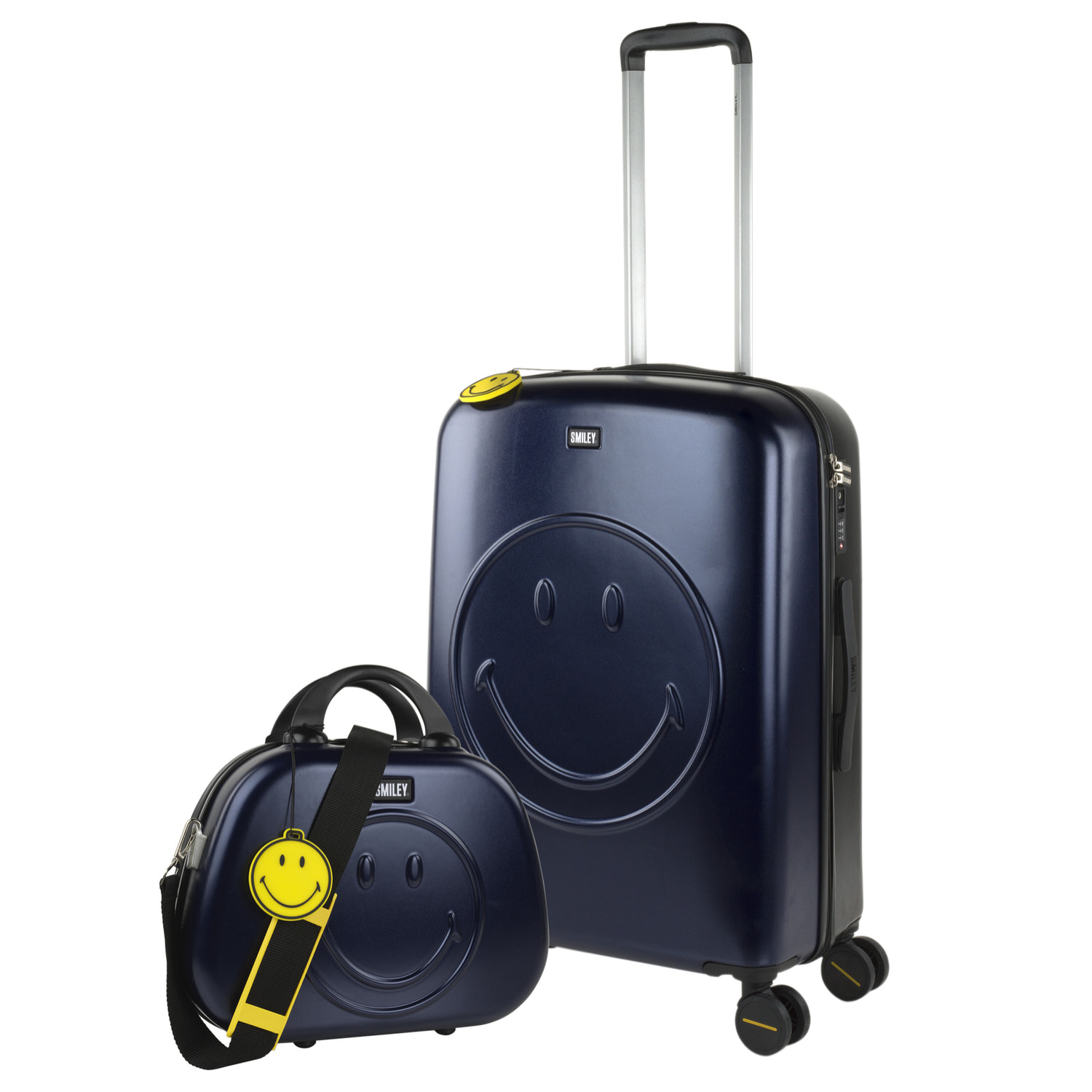 Juego De Maletas Pc Smiley Originals Smiley Originals Azul-Negro