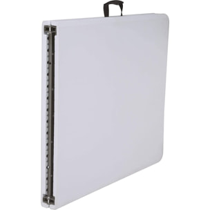 Mesa plegable multifuncional 180 x 75 x 74 cm con fijador de barra metálica con sobre plegable