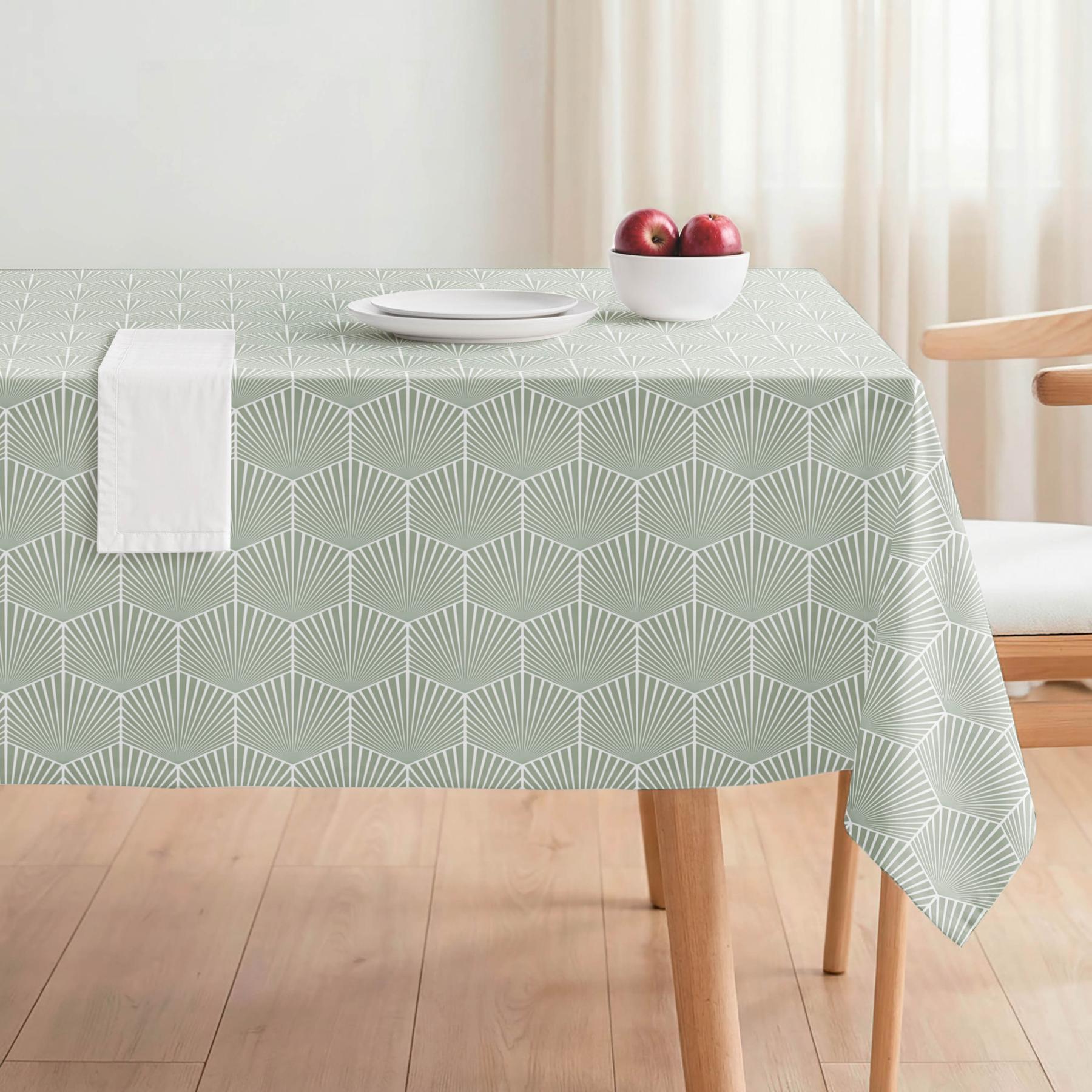 Nappe anti-taches ALBA OLIVE - coton mélangé