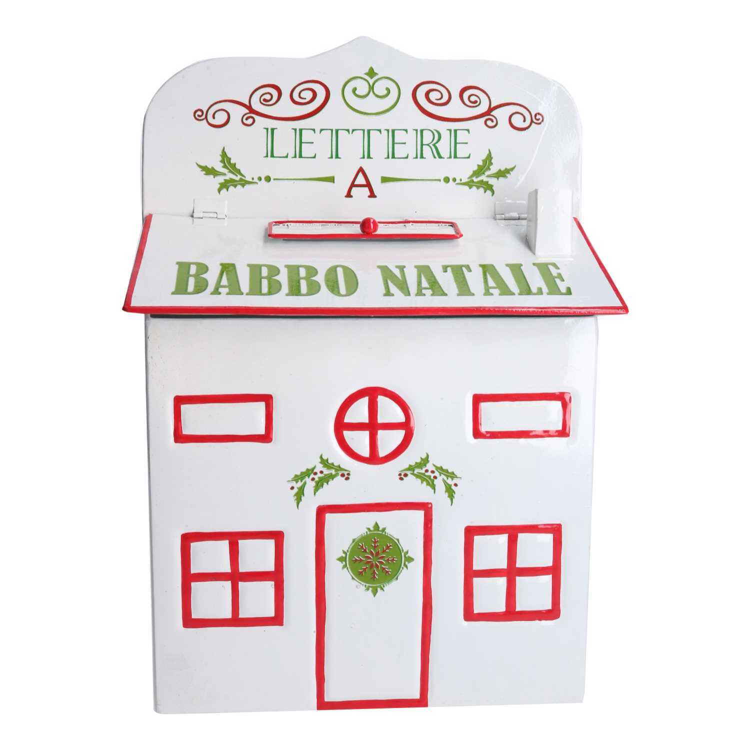 Cassetta posta in metallo bianco cm25,5x12h36