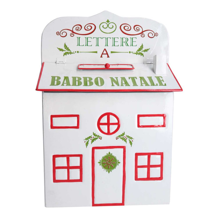 Cassetta posta in metallo bianco cm25,5x12h36