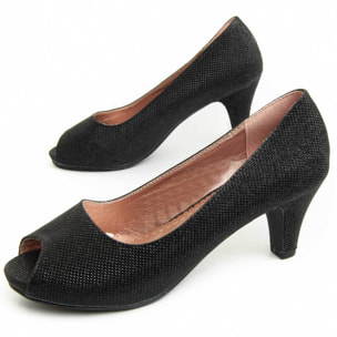 Zapato de tacón - Negro - Altura: 6 cm