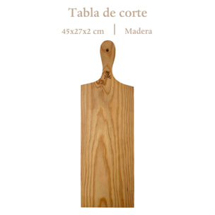 Tabla de corte rectangular de madera 45x27cm scalpers home