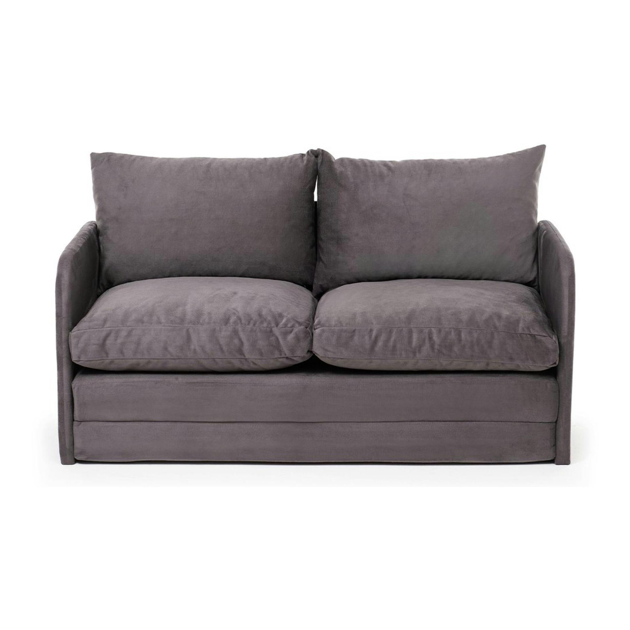 Canapé-lit d'appoint en tissu gris foncé, 2 personnes ORURO