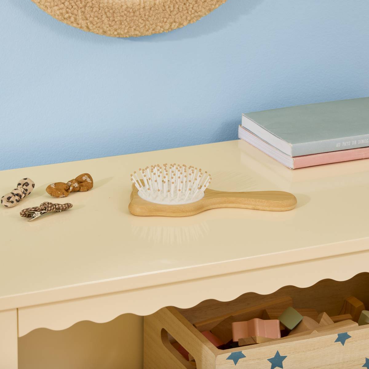 Brosse à Cheveux Niami Panda en Bambou Beige