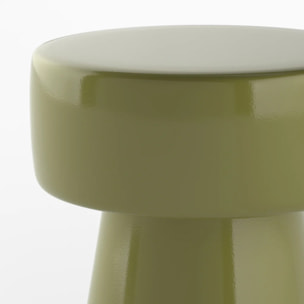 Table d'appoint ronde en métal vert kaki D30 cm - Athéna