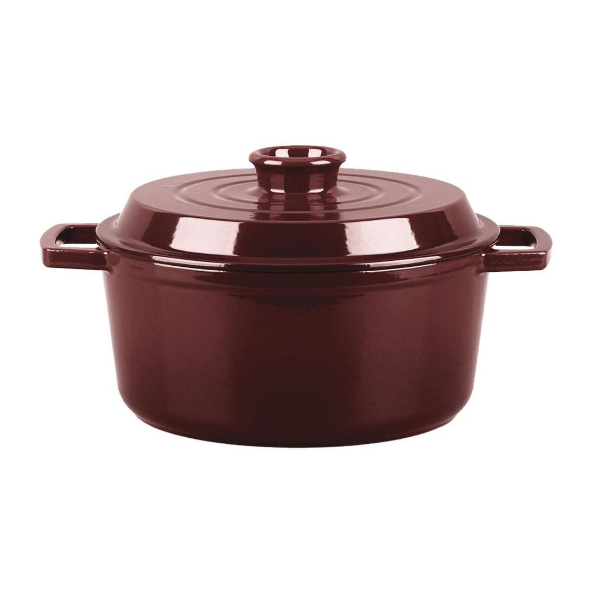 Cocotte en fonte ronde 25cm - "Masseiron Merlot"