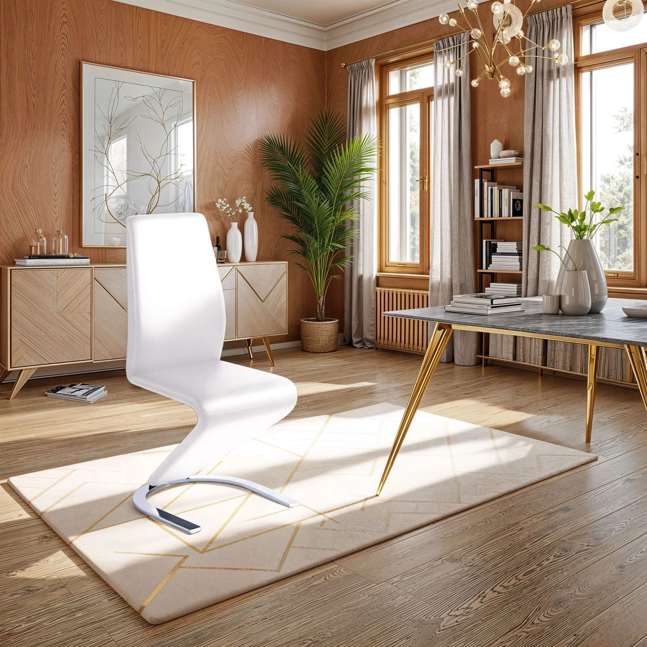 Pack 2 sillas de comedor Rin símil piel Blanco