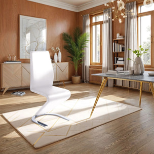 Pack 2 sillas de comedor Rin símil piel Blanco