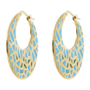 Orecchini a Cerchio Rossi Smaltati e Traforati