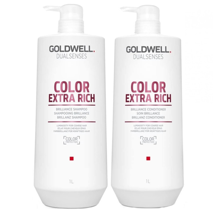 GOLDWELL Kit DS Color Extra Rich Brillance Shampoo 1000ml + Conditioner 1000ml