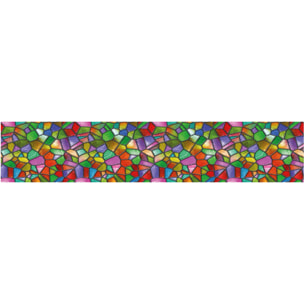 Adhésif Film Fenêtre Anti Regard Occultant - VITRAIL MULTICOLOR - Stickers Autocollant Brise-Vue pour Vitres & Porte de Douche - 40x200cm