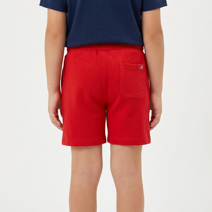 Bermuda felpa con logo stampato french terry