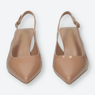 Décolleté sling back Donna Tata Italia Beige