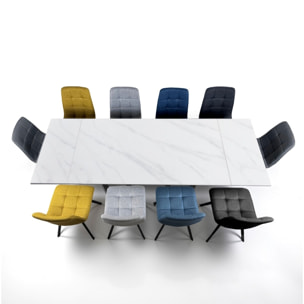 Tomasucci Table extensible LEO EVO en MARBRE BLANC / GRIS