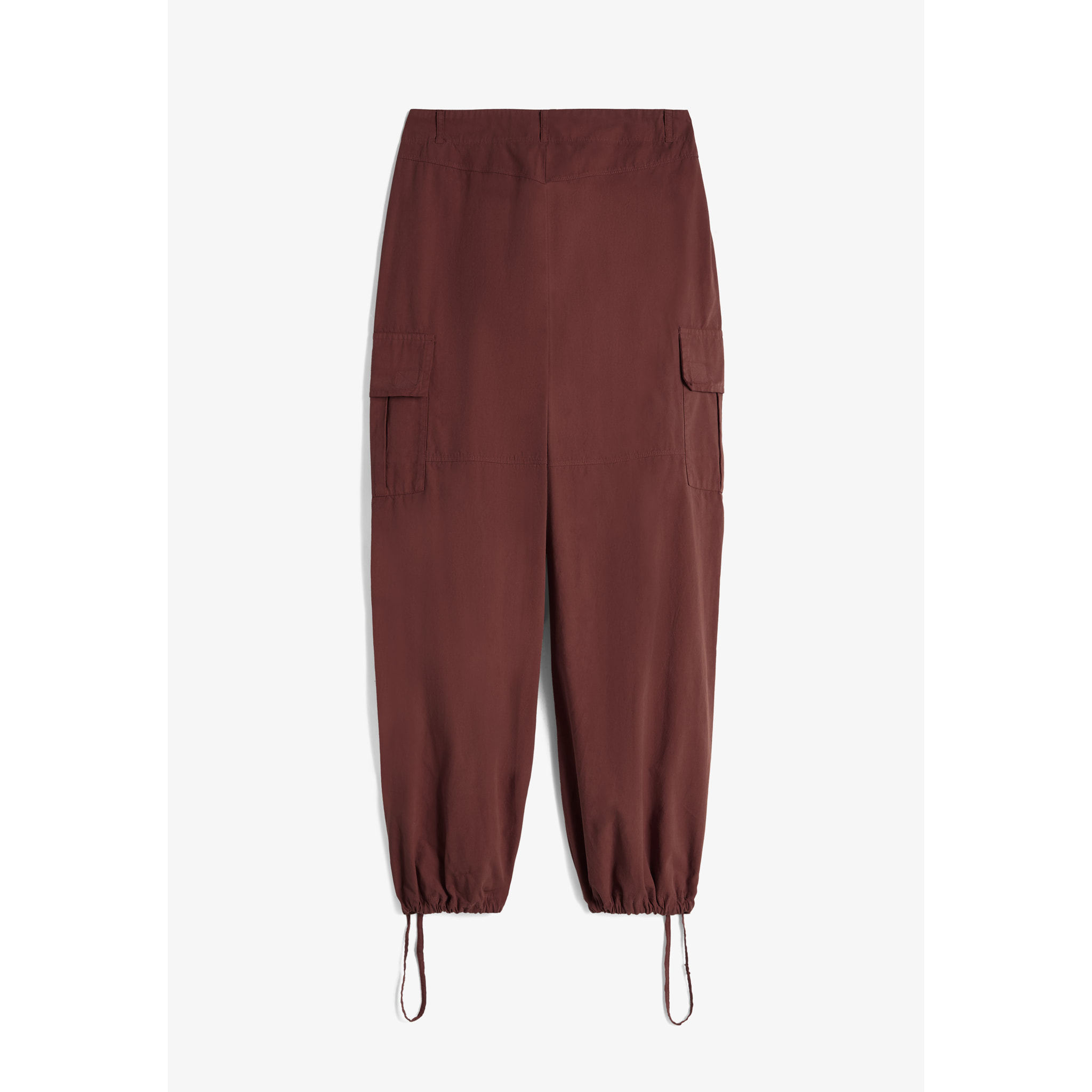 Pantaloni cargo in canvas tinto capo